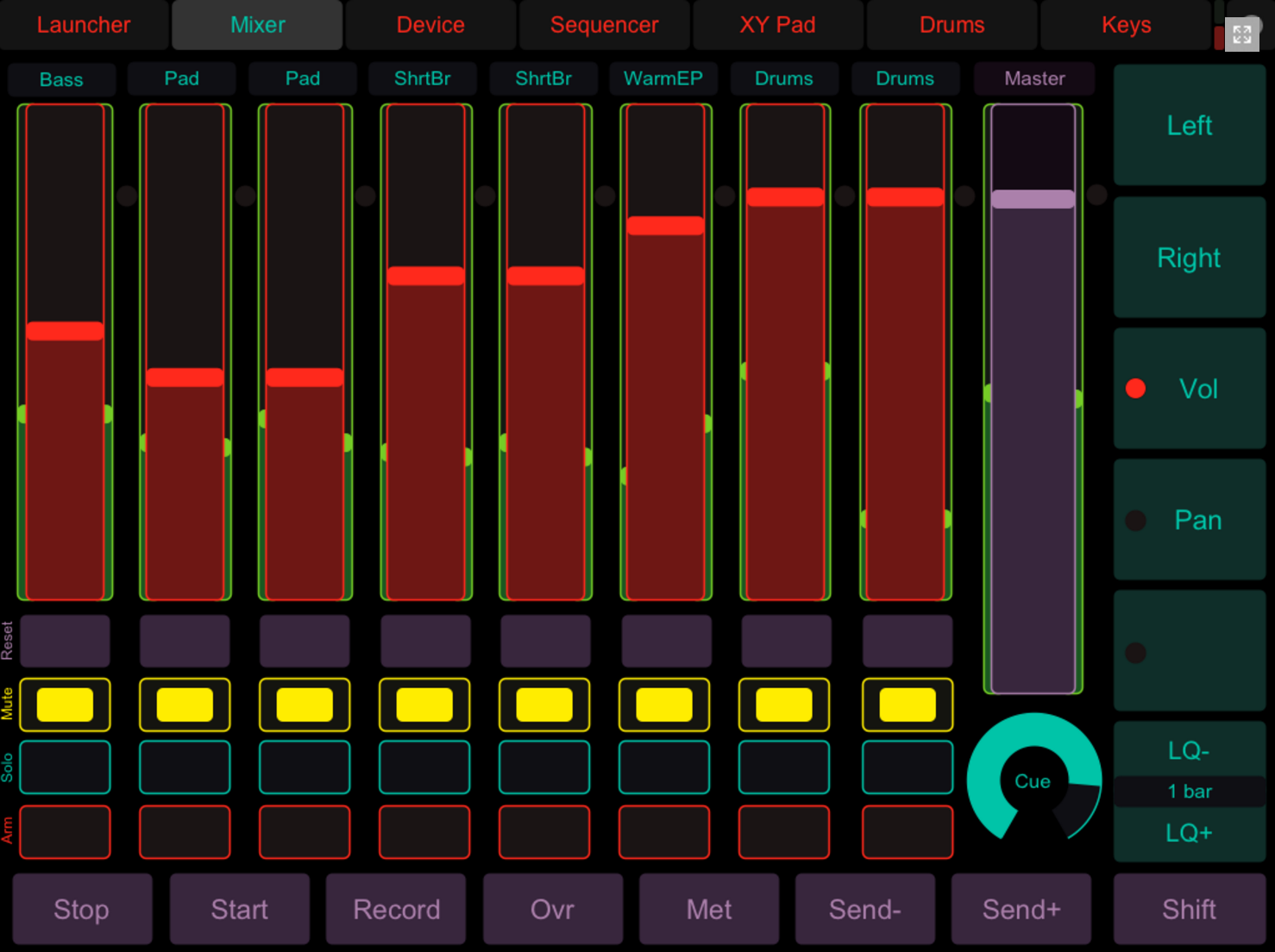 OSC and Stage Lighting Control interface using TouchOSC.